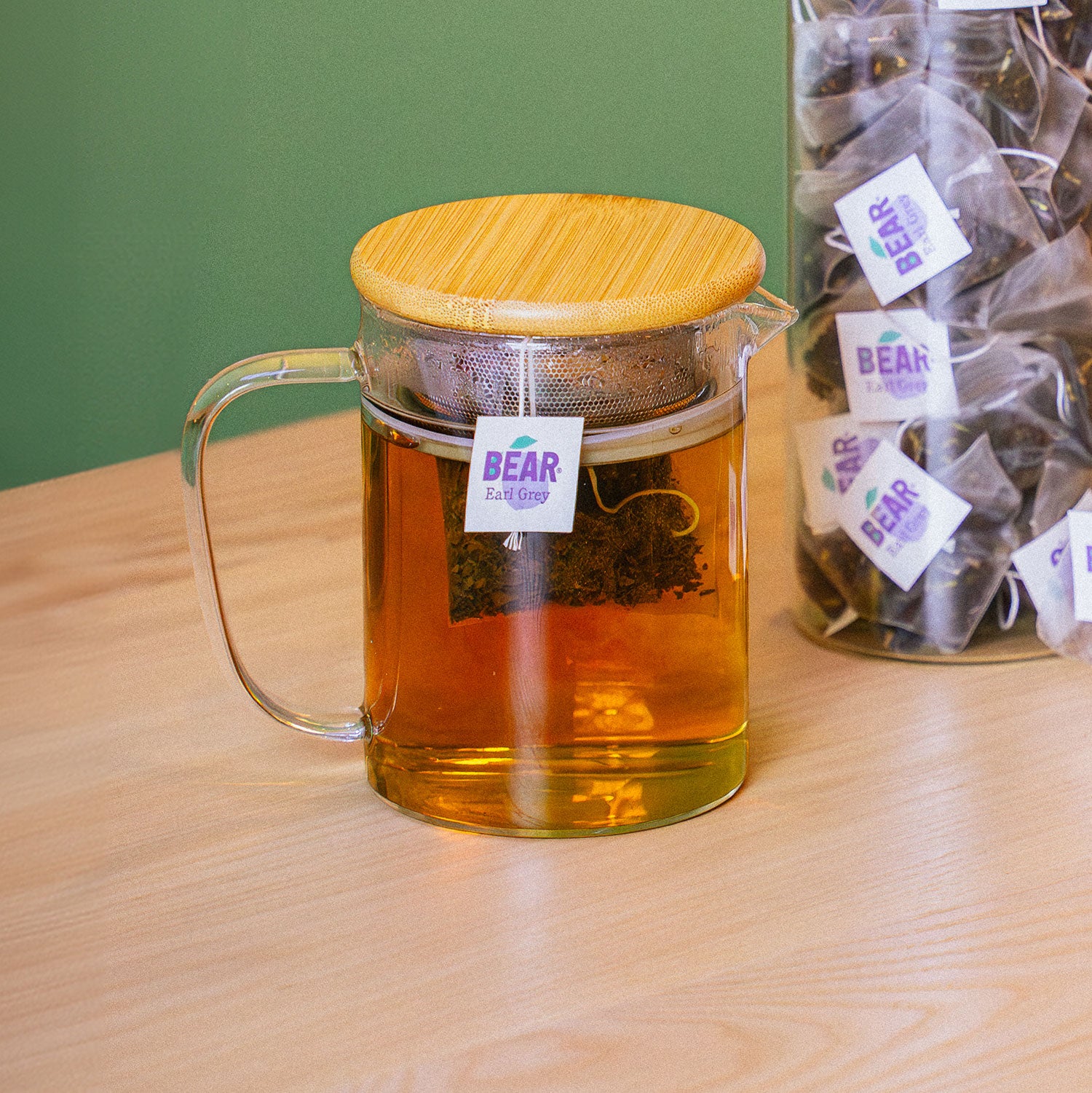 Teapot with Bamboo Lid