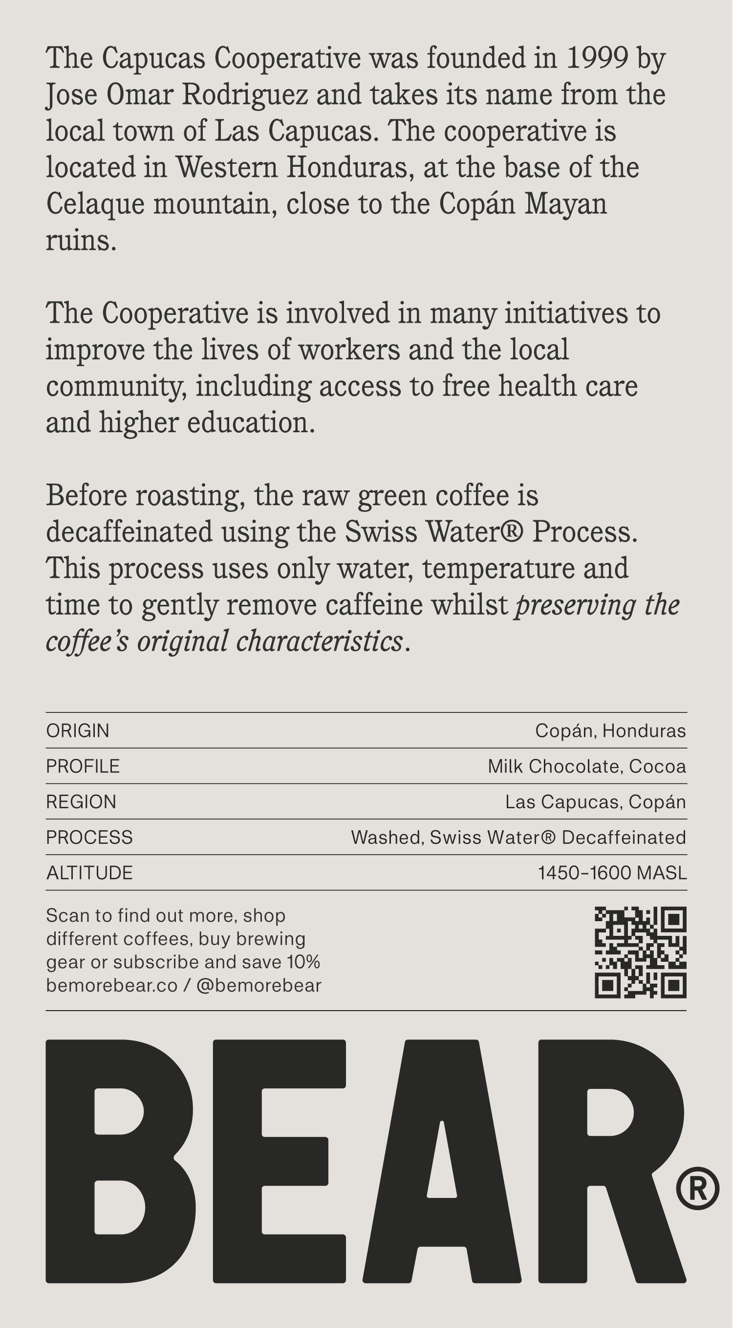 BEAR Coffee Pods Subscription - Decaf