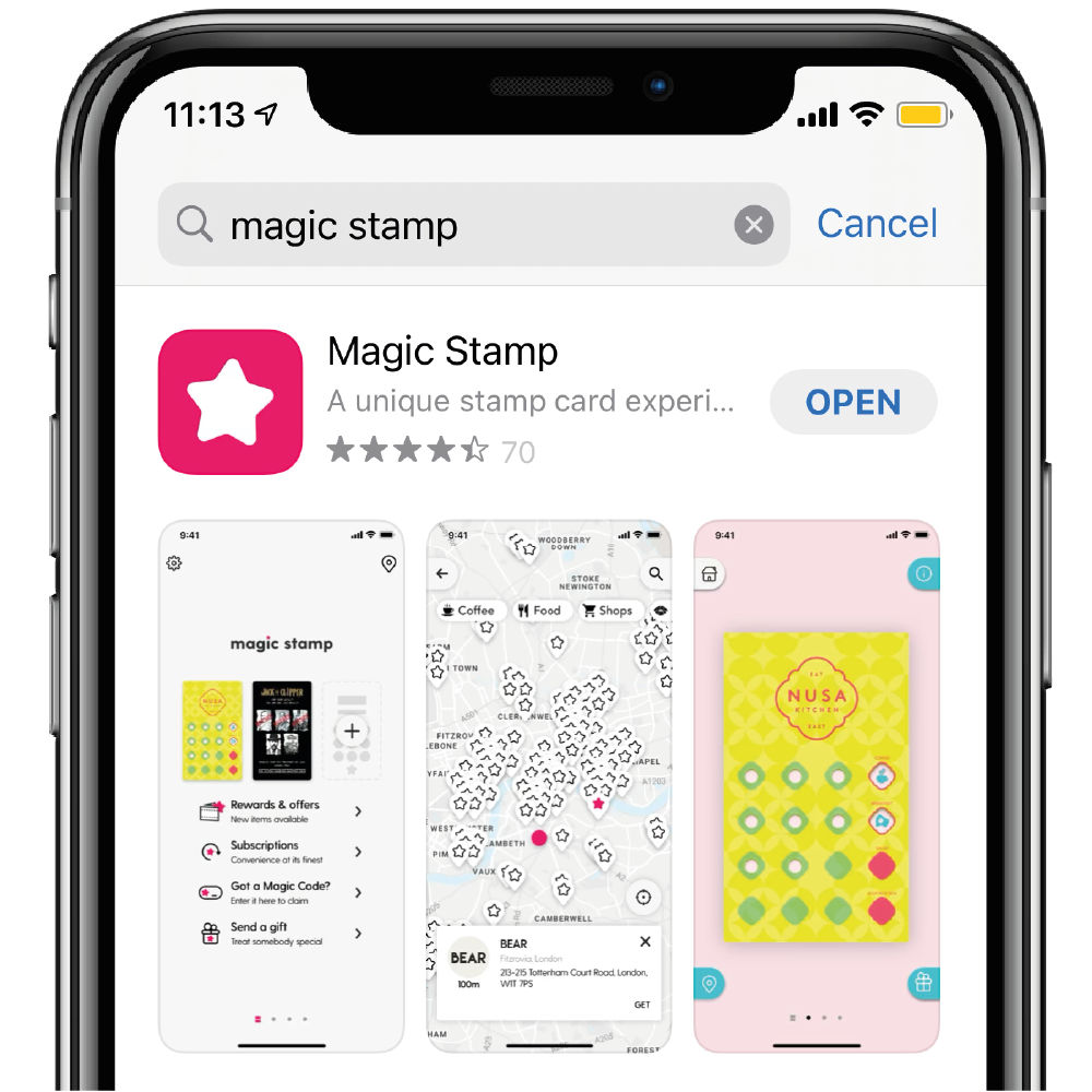 Download the BEAR card on Magic Stamp