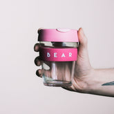 BEAR Brew Glass KeepCup in Pink 12oz
