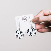 Ivy & Ginger Dalmatian Drop Circle Earrings