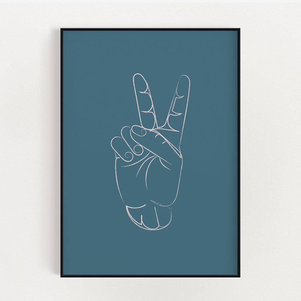 Grace Emily Design Blue Peace A4 Print