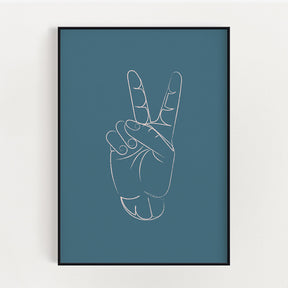 Grace Emily Design Blue Peace A4 Print