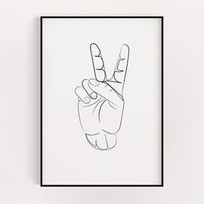 Grace Emily Design Black Peace A4 Print